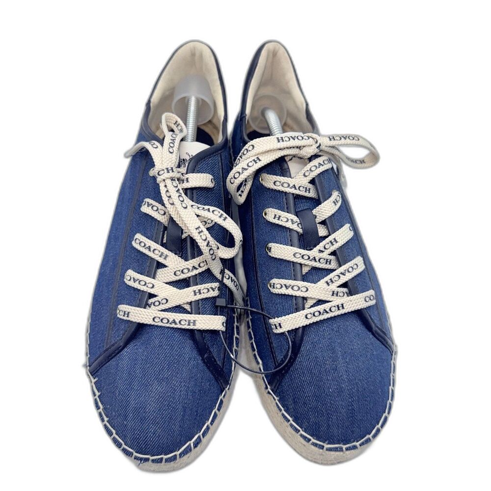 Coach Cate Espadrille Sneaker - Denim 9.5 - Picture 5 of 11